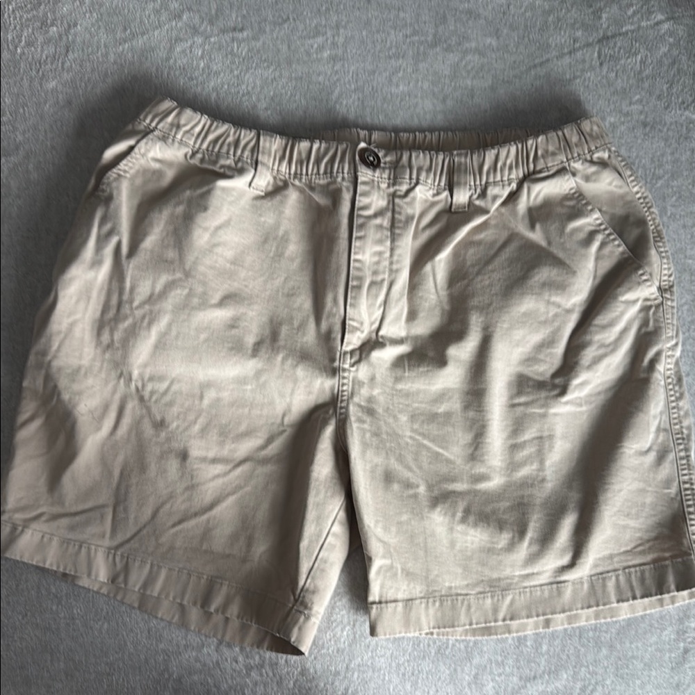 Chubbies Tan Flat Front Shorts Classic Style